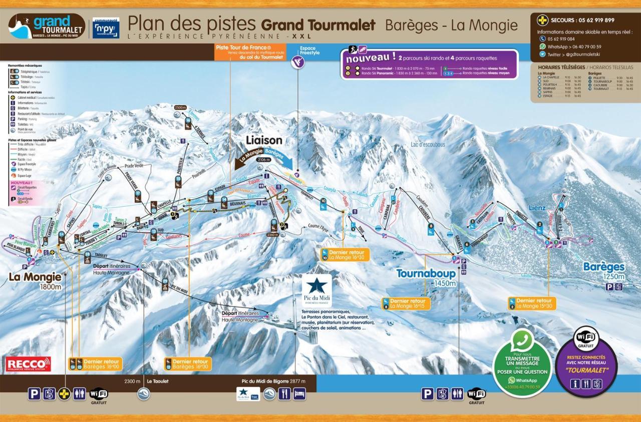 Duplex 8 Couchages, Au Pied Des Pistes De La Mongie Exterior foto